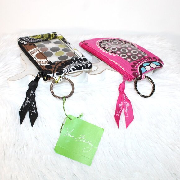Vera Bradley Zip ID Case Bundle of 2/Cocoa Moss (New), Cupcake (Preowned) - Picture 15 of 16